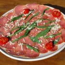 Piatto con carpaccio cotto Braceria Zio peppe
